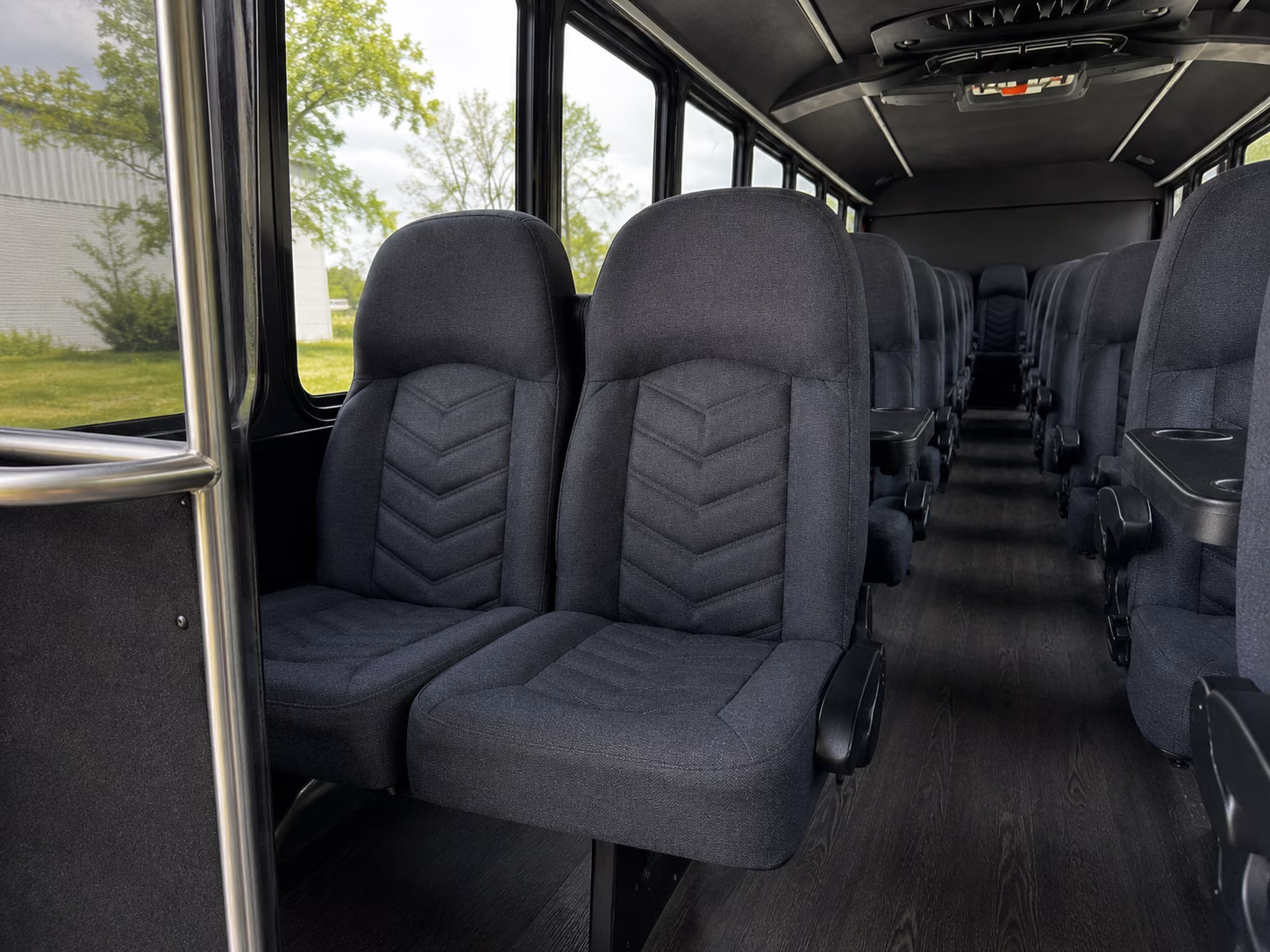 stockton 15 passenger minibus interior