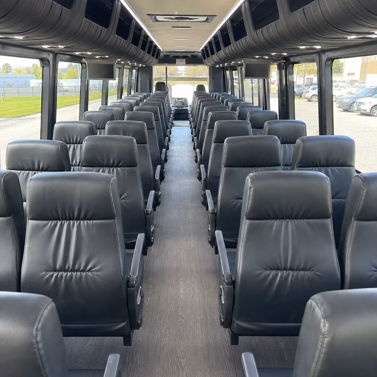 stockton 30 passenger minibus inside