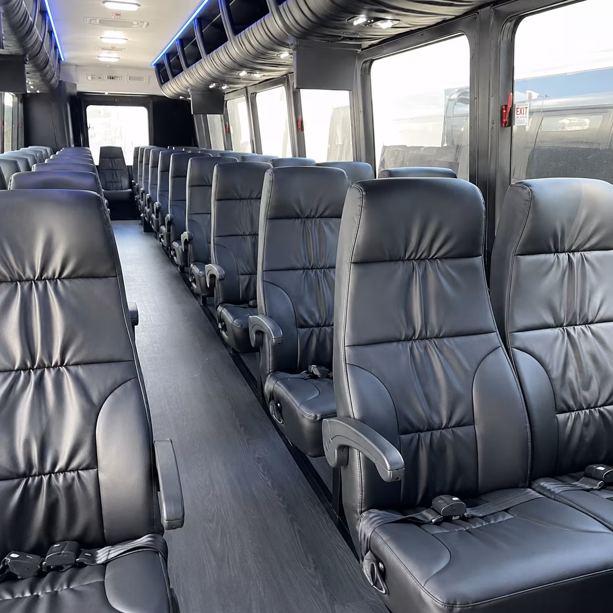 stockton 35 passenger minibus inside