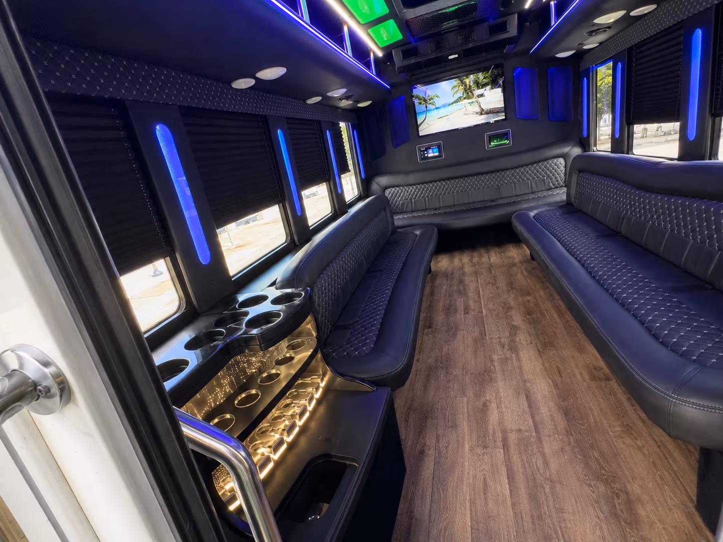 stockton corporate event company party bus rental