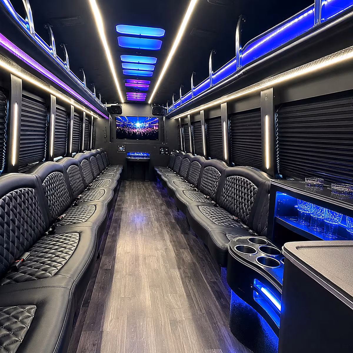 stockton party bus inside