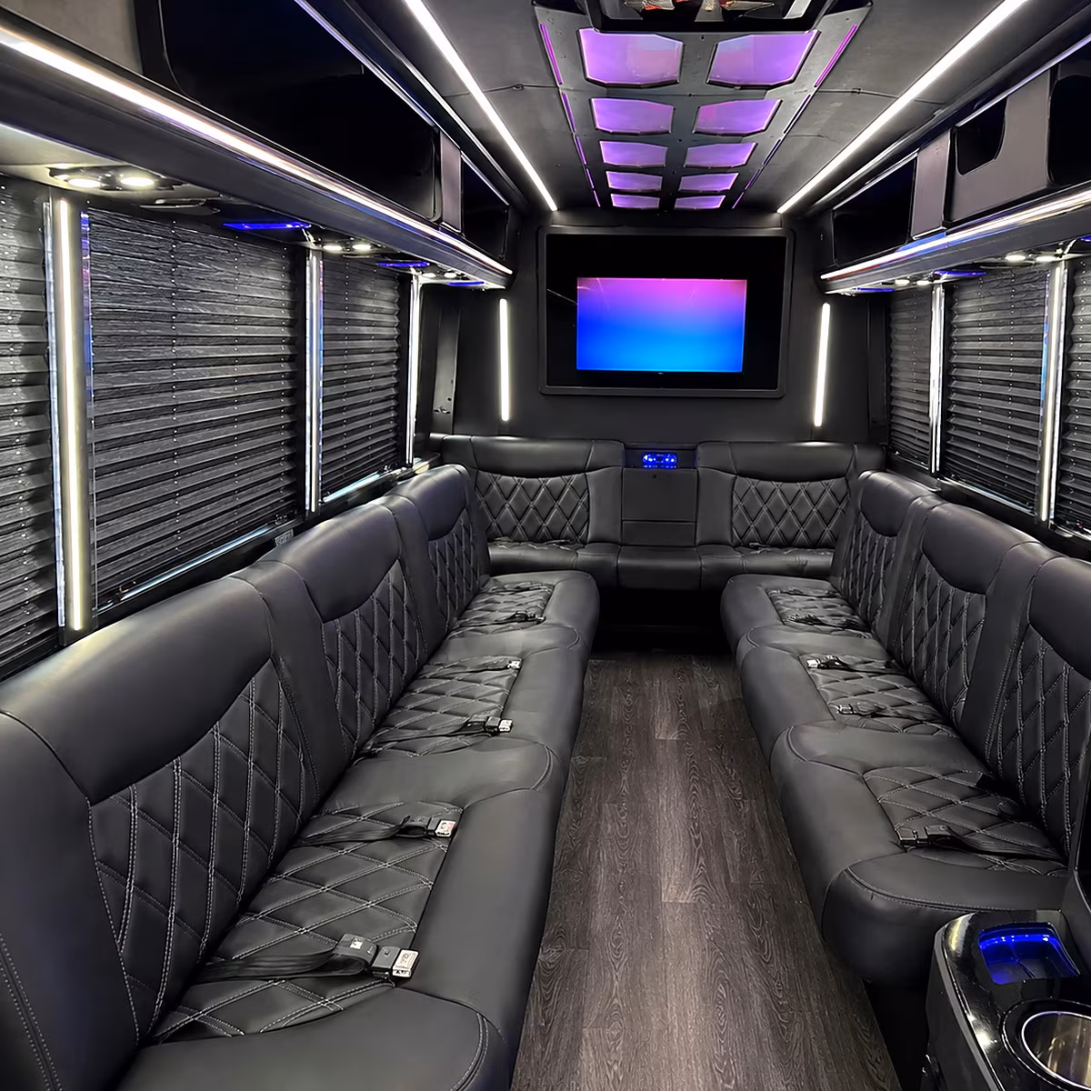 stockton party bus interior